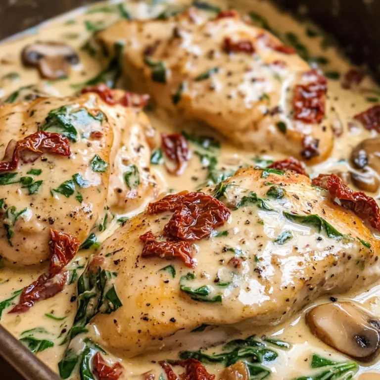 Creamy Baked Tuscan Chicken
