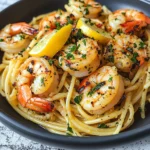 Lemon Spaghetti with shrimp