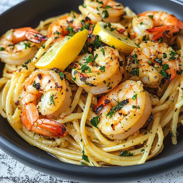 Lemon Spaghetti with shrimp