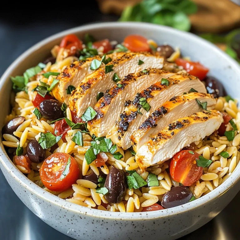 Mediterranean Chicken and Orzo