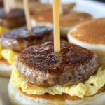 Pancake Sausage and Egg Sliders