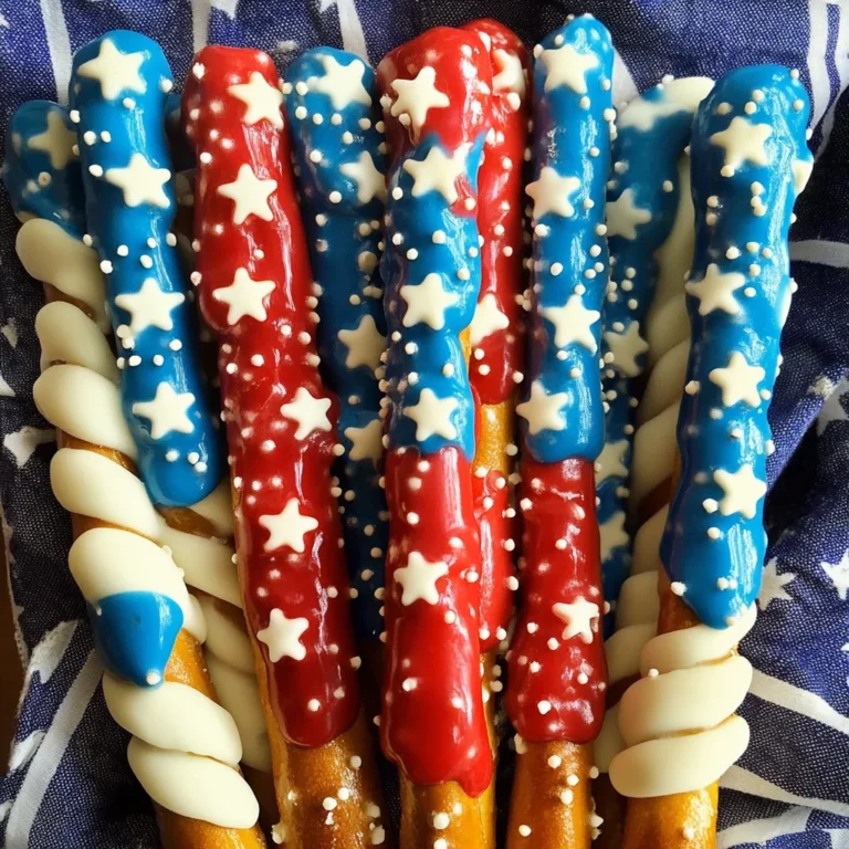Patriotic Pretzel Rods