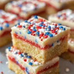 Patriotic sugar cookie bars