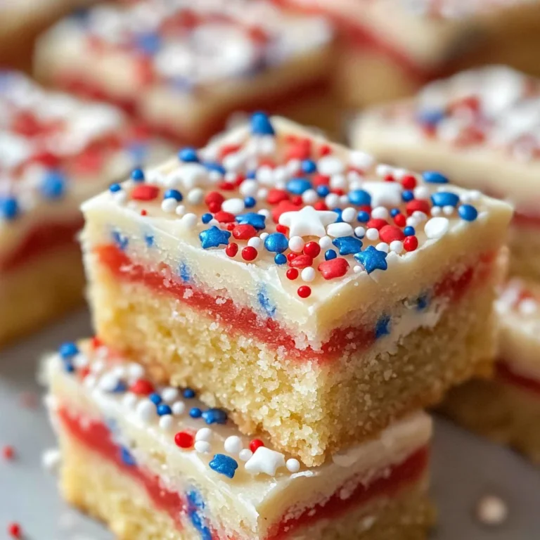 Patriotic sugar cookie bars