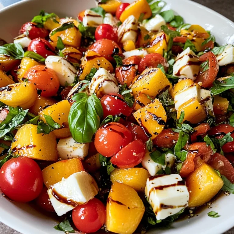 CHOPPED PEACH CAPRESE SALAD