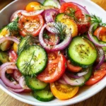 Cucumber and Tomato Salad with Red Onions