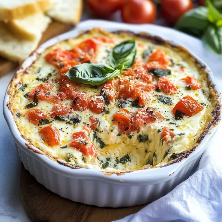 Hot Cheesy Caprese Dip
