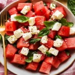 Watermelon Feta Basil Salad